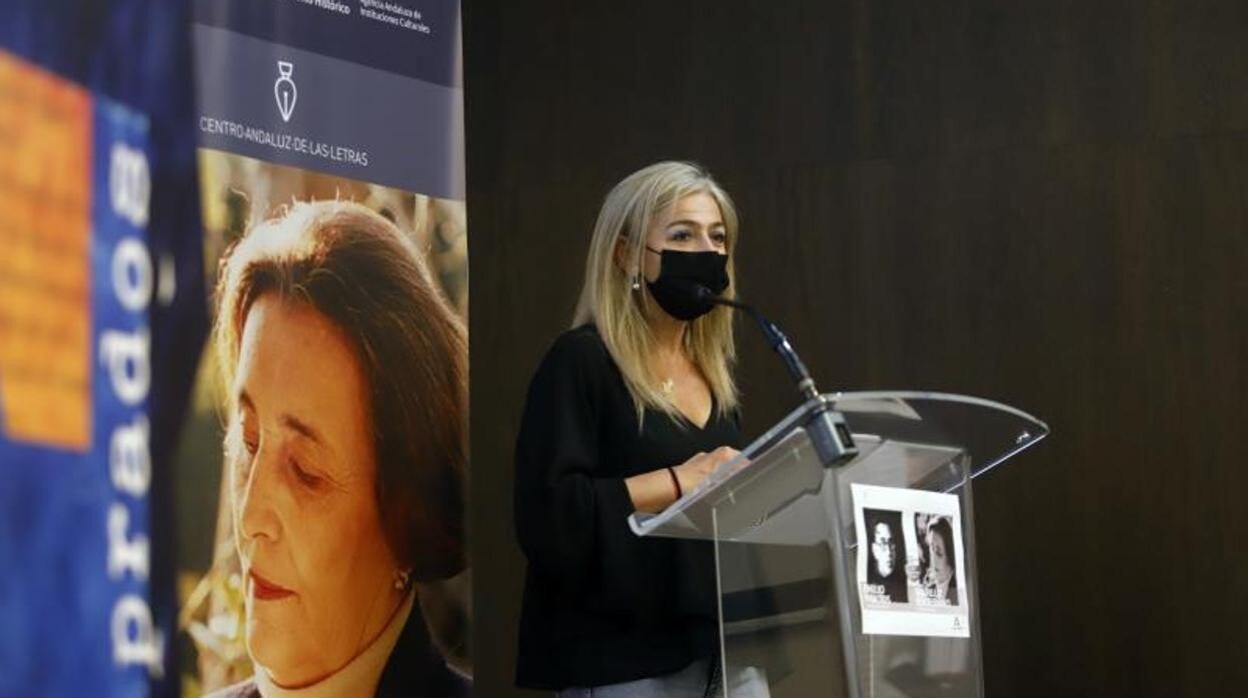 La consejera de Cultura, Patricia del Pozo, durante su intervención en el Centro Andaluz de las Letras