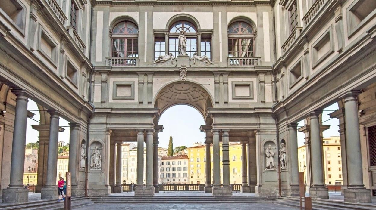 Vista general de la Galería Uffizi, en Florencia