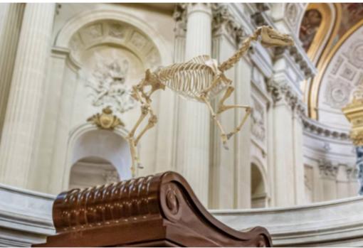 La obra del escultor Pascal Convert sobre la tumba de Napoleón en Los Inválidos