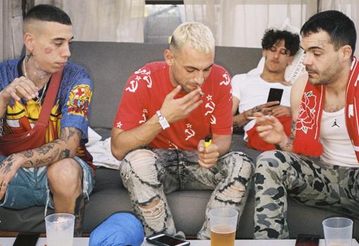 De izq a dcha: Kaydy Cain , Hakim, Yung Beef y El Mini