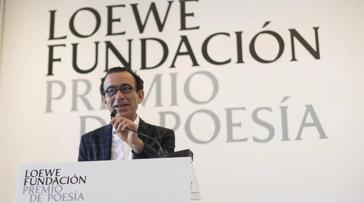Diego Doncel, durante su intervención tras recibir el premio Loewe