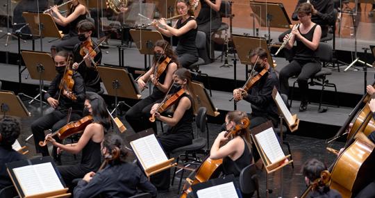 Músicos de la Jonde, durante su concierto en el Teatro de la Maestranza