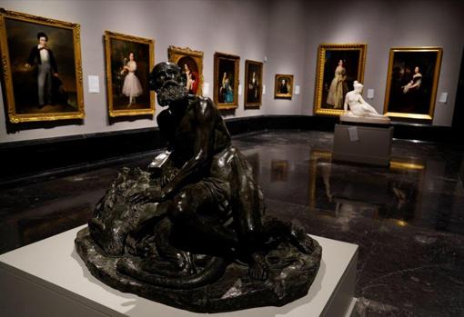 Sala dedicada al Romanticismo. En primer plano, 'San Jerónimo penitente', de José Piquer, que se incorpora por vez primera