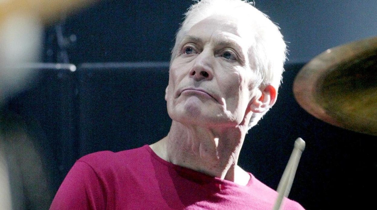 Charlie Watts, durante un concierto de los Stones en Barcelona en 2001