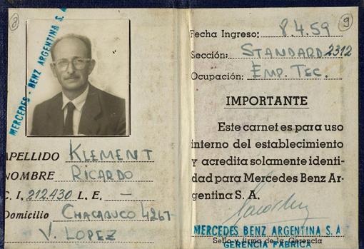 Carnet de Eichmann de la Mercedes en Argentina