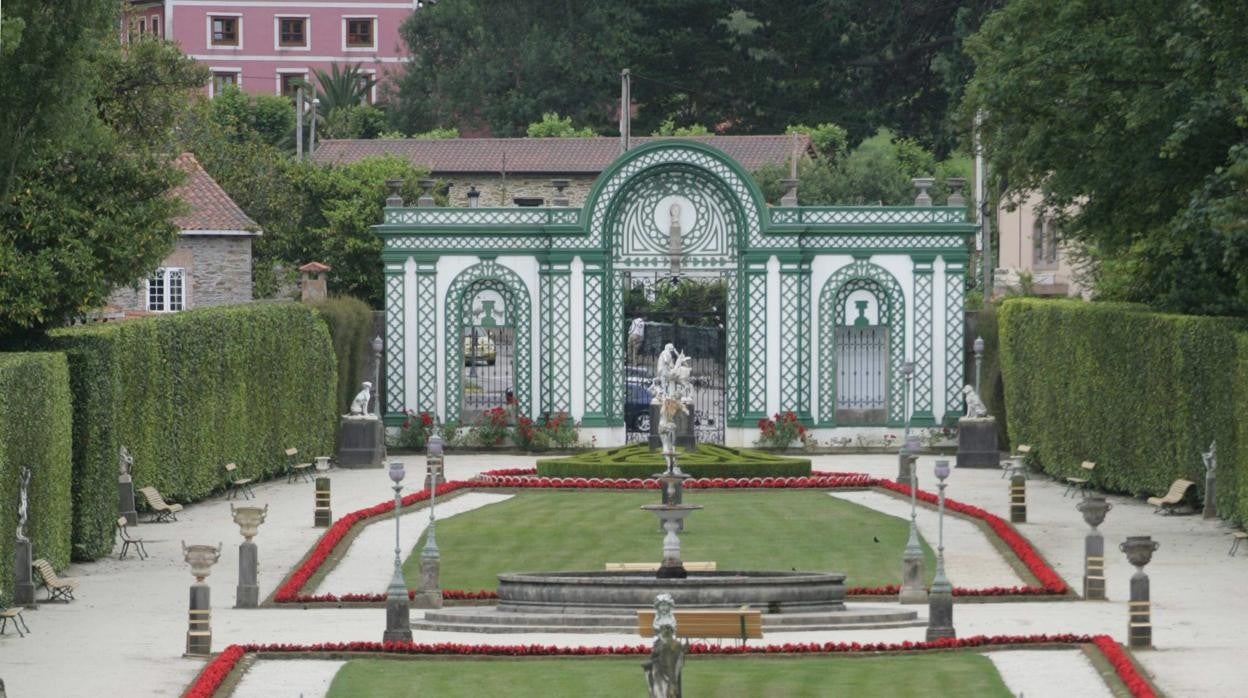 Jardines del palacete de los Selgas-Fagalde, sede de la Fundación