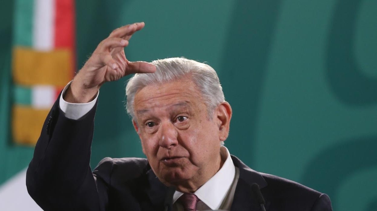 El presidente de México, Andrés Manuel López Obrador en el Palacio Nacional de Ciudad de México