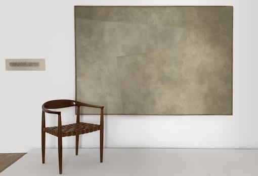 Detalle del montaje de la muestra 'Formas industriales'