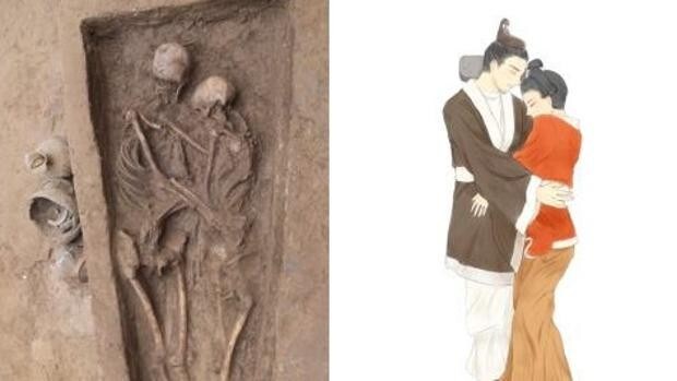 Abrazados desde hace 1.500 años en China