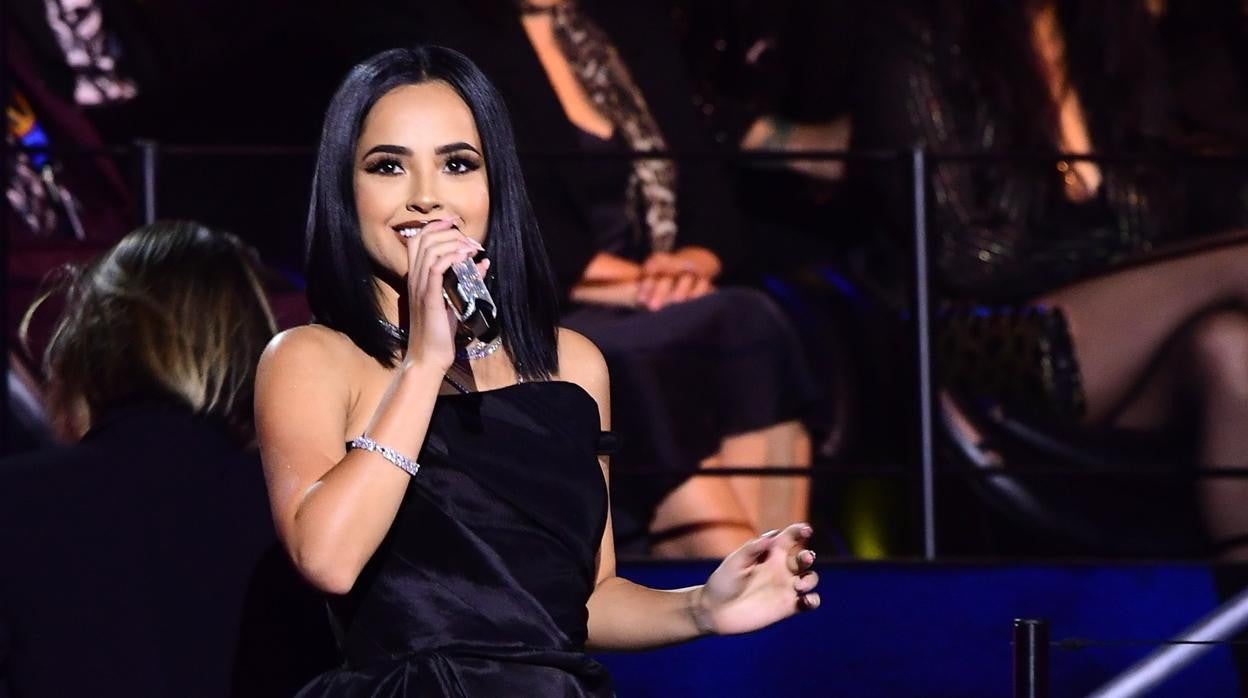 Becky G durante su participación en Sevilla en la Gala MTV en el año 2019