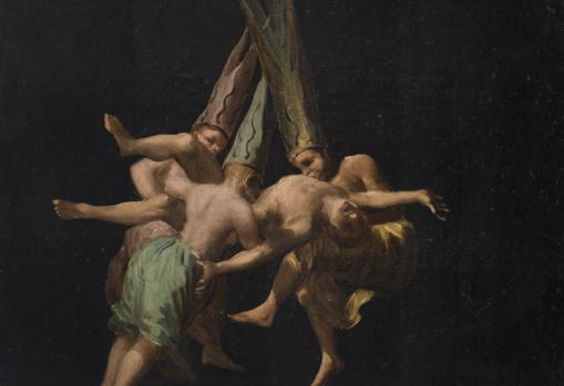 Goya. 'Vuelo de brujas' (1797-1798). Detalle