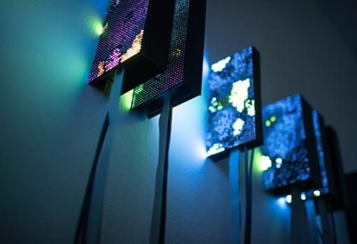 Detalle de 'Fulguraciones', la pieza de Canogar para CNIO