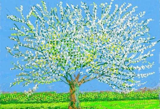 'Nº 180', 11 de abril de 2020. Dibujo de David Hockney en iPad