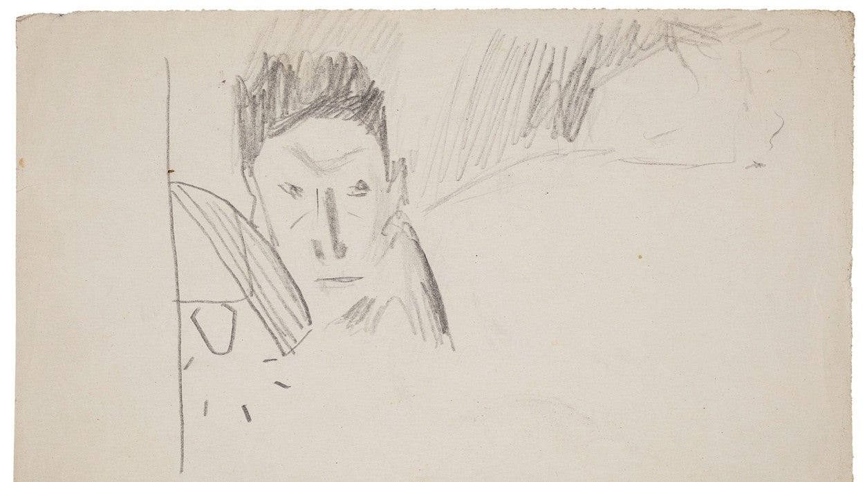 Autorretrato de Kafka realizado entre 1905 y 1907