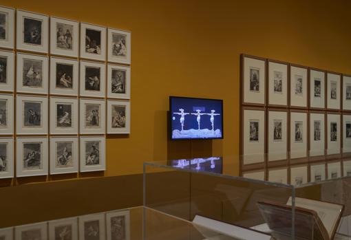 La exposición dedicada a Goya dentro dela exposición de Pedro G. Romero