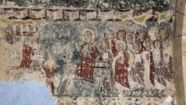 La restauración de una ermita navarra descubre pinturas góticas del siglo XIV