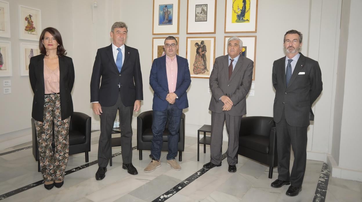 Isabel Aguilar, Santiago de León Domecq, Francicso Robles, Manuel Barbadillo y Marcelo Maestre