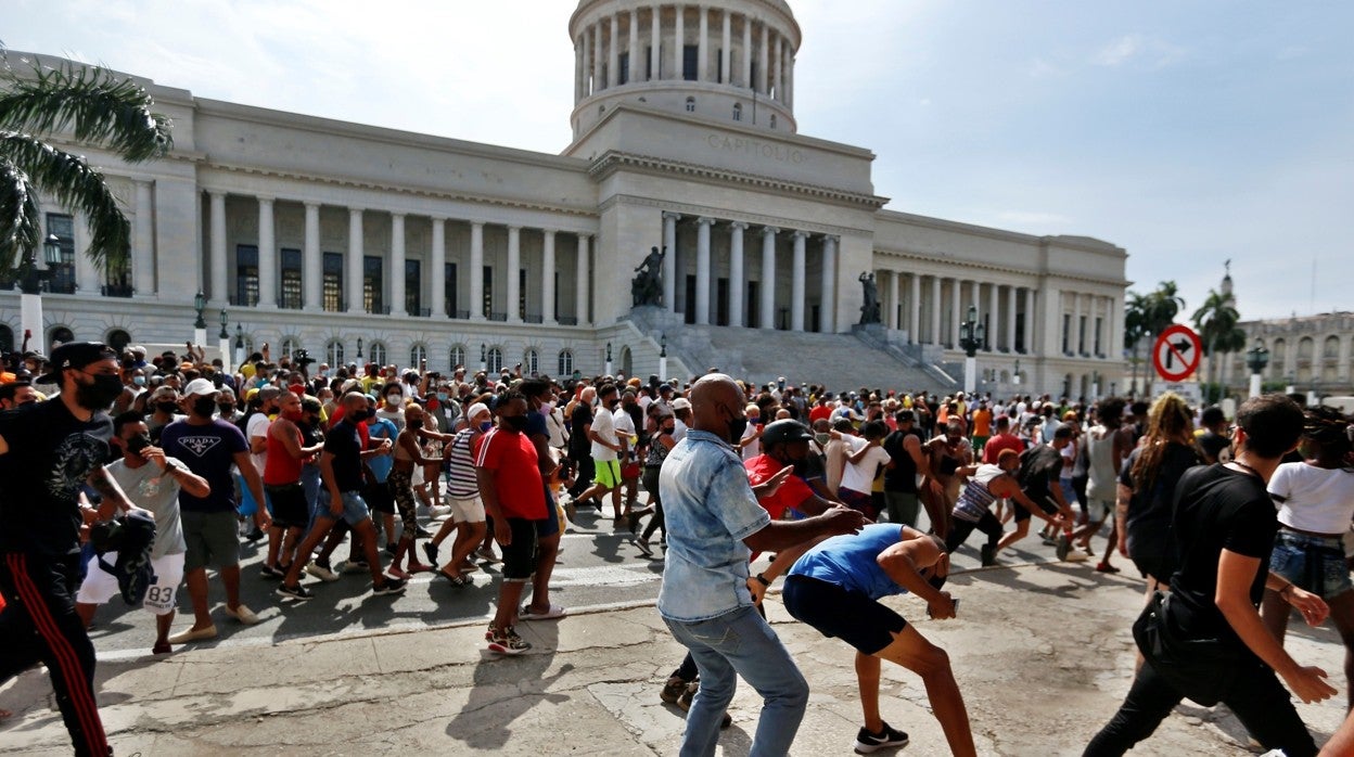 Imagen de las manifestaciones del pasado julio en Cuba