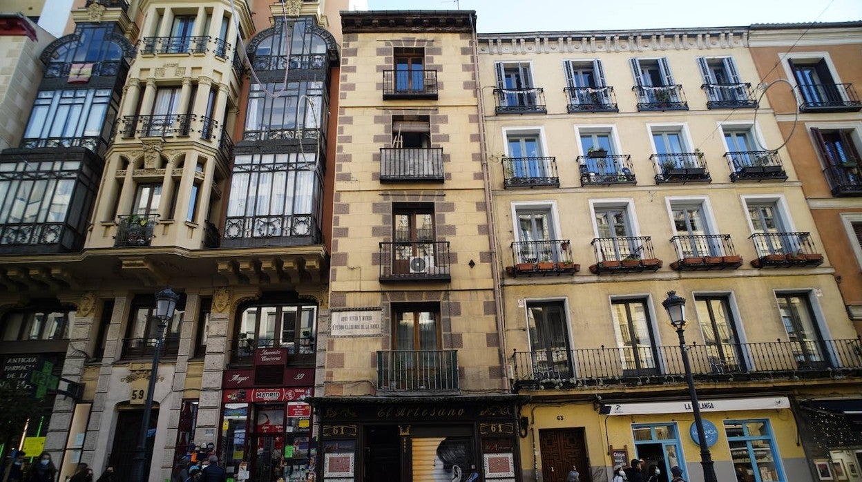 La casa en la que vivió Calderón de la Barca, cercana a la Plaza Mayor de Madrid