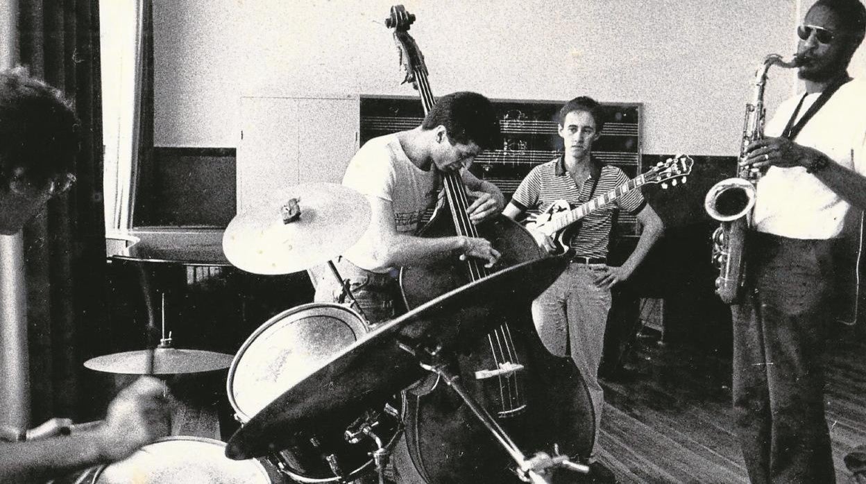 Manuel Calleja, Toño Contreras y Abdu Salim en una imagen de los años 80