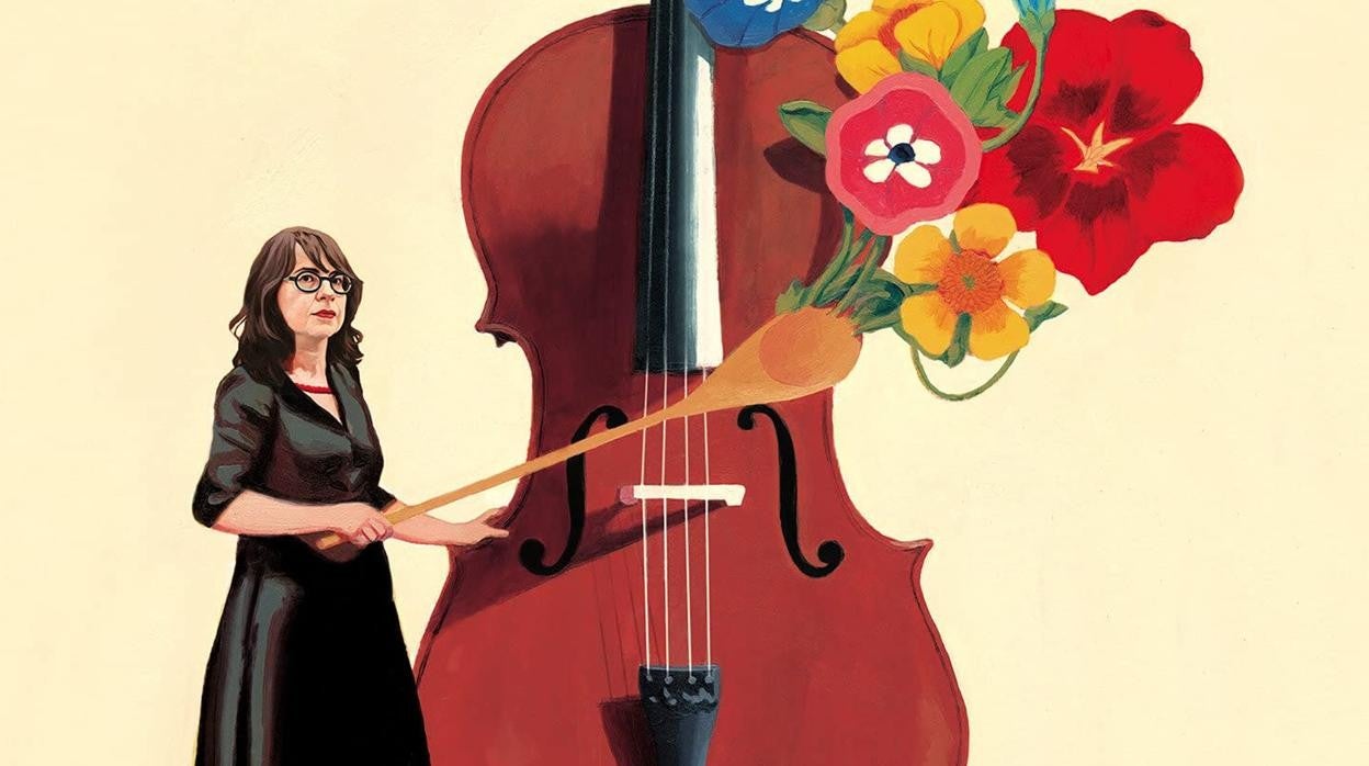 Un detalle de la cubierta de 'Cocido y violonchelo' (Literatura Random House), de Mercedes Cebrián