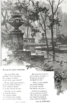 'Trova de rosas muertas', poema publicado en 1904 en Blanco y Negro e ilustrado por Santiago Regidor