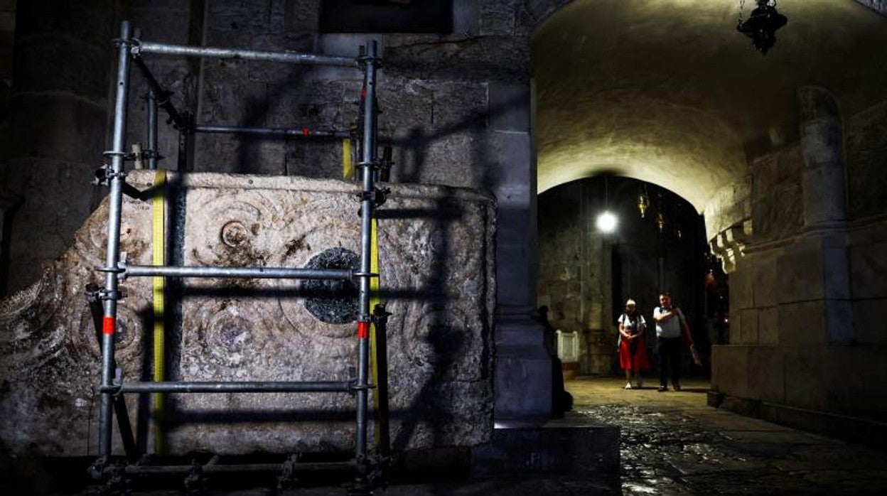 El frente de altar original de la iglesia del Santo Sepulcro de Jerusalén