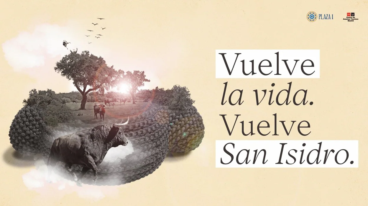 'Vuelve la vida. Vuelve San Isidro', es el eslogan de un San Isidro con imágenes diseñadas por Juan Iranzo