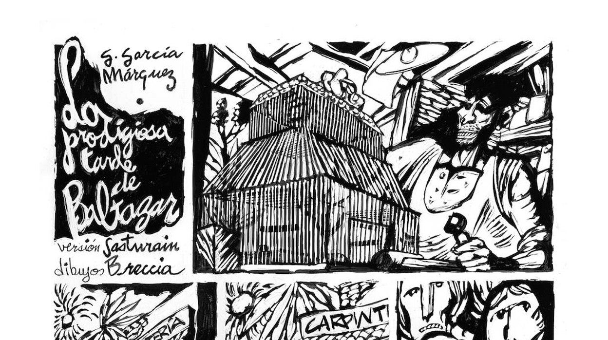 Escenas en forma de cómic de 'La prodigiosa tarde de Baltazar', el cuento de Gabriel García Márquez