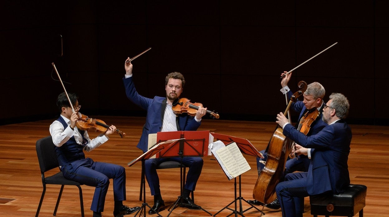 El Cuarteto Diotima, durante su concierto