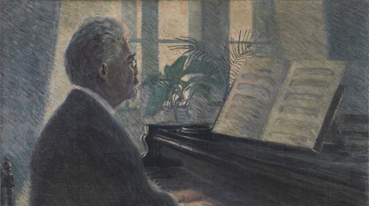 'Leopold Czihaczek al piano' (1907), pintado por Egon Schiele a los años