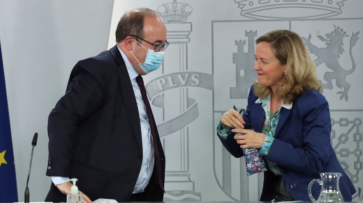 Miquel Iceta y Nadia Calviño, ministros de Cultura y Economía