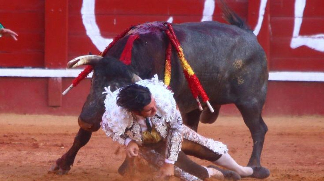 Morante de la Puebla sufrió una durísima cogida en el cuarto toro de La Quinta