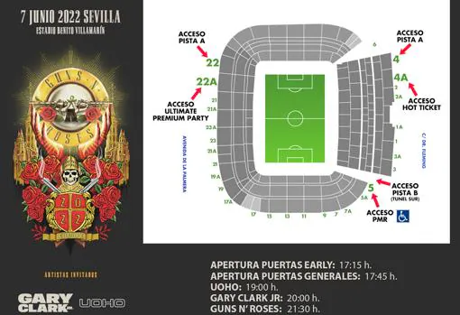 Los míticos Guns N&#039; Roses llegan a Sevilla con la tercera gira más taquillera de todos los tiempos