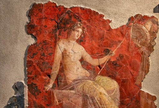 Detalle de los frescos de la domus