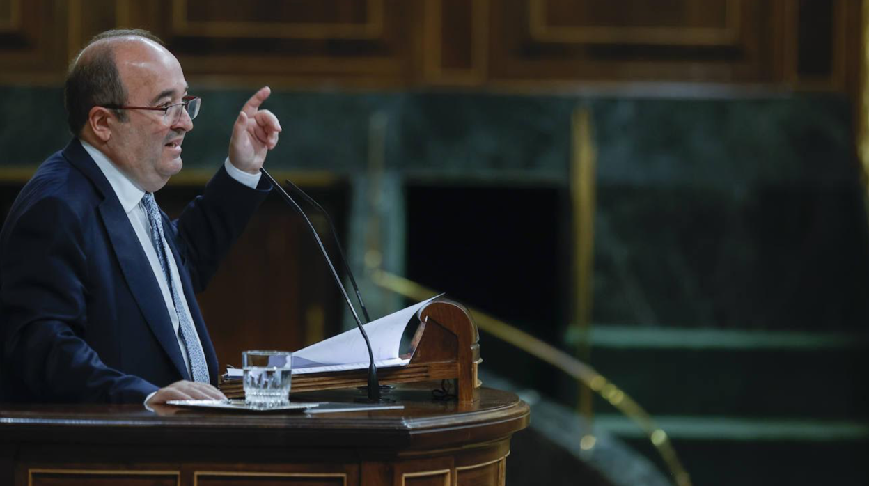 Miquel Iceta, ministro de Cultura, en el Congreso de los Diputados