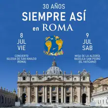 Cartel de las actuaciones de Siempre Así en Roma