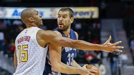 Marc Gasol, durante un partido de pretemporada