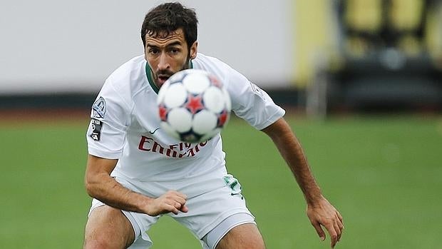 Raúl, en la semifinal ante el Fort Lauderdale