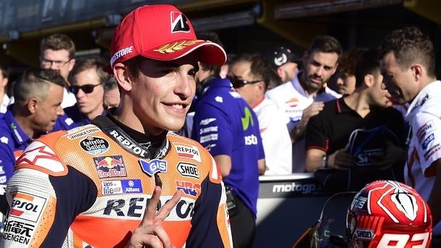 Márquez, en el circuito de Cheste