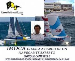 Charla de Cameselle sobre los IMOCA 60 en el Liceo Marítimo de Bouzas