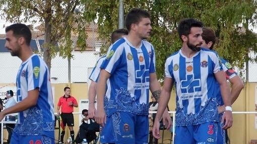 Los jugadores del Lorca Deportiva