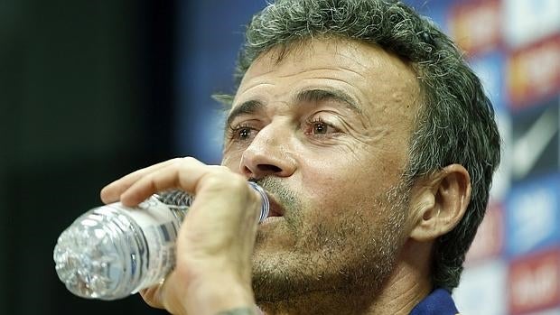 Luis Enrique, en su rueda de prensa