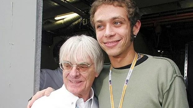 Bernie Ecclestone y Valentino Rossi, en una imagen de 2007