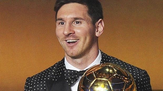 Messi, en 2013, con su cuarto Balón de Oro