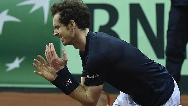 Andy Murray, tras lograr el punto necesario para ganar la Copa Davis
