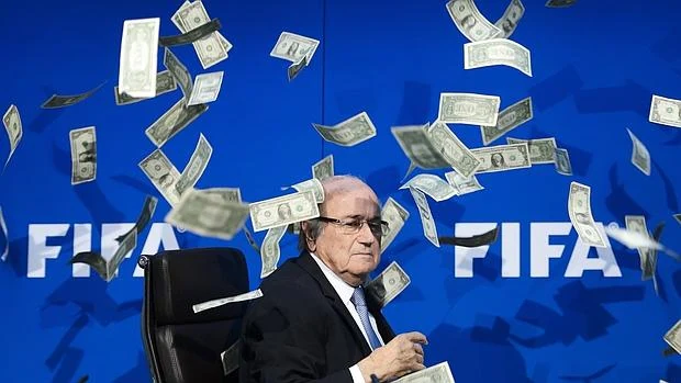 Blatter, durante una reunión de la FIFA