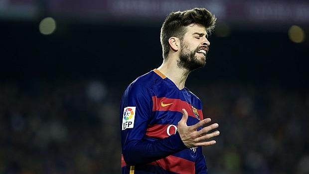 Gerard Piqué, en el partido ante el Deportivo