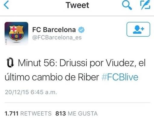 El «lapsus» del Barcelona en Twitter que ha revolucionado Argentina