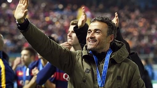 Luis Enrique celebra el Mundial de Clubes